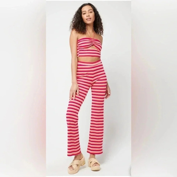 l*space Pants - NWT L*Space Revolve Cropped Paloma Halter Top Stripped in Size Extra Small